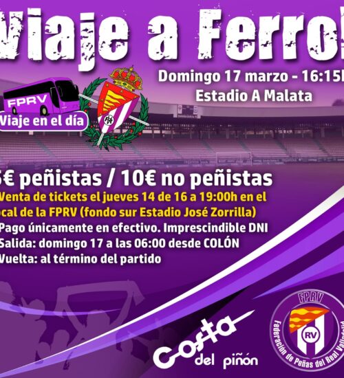 VENTA El jueves 14 de marzo en el local de la Federación de Peñas (Fondo sur de Zorrilla) de 16 a 19H