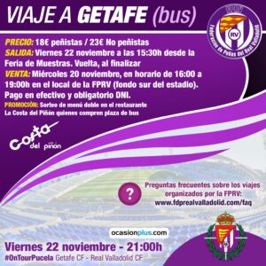 Viaje en bus a Getafe