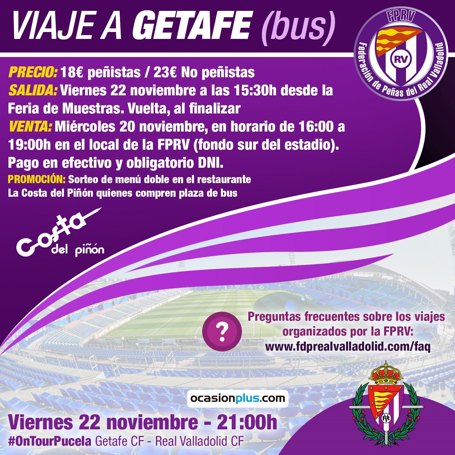 Viaje en bus a Getafe
